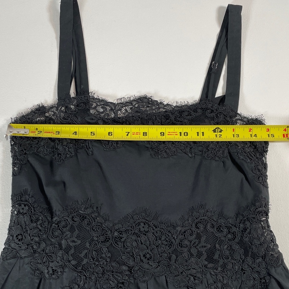 J.Crew Scotty Lace Inset Dress in Black Cotton Poplin - XXS - Picture 11 of 16
